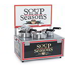 Nemco 6510-T4 Soup Warmer w/ Triple 4-qt Well, Single Thermostat & Header, 1200-Watt, 120/1 V