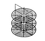 Nemco 67097 12-in Round Rack System w/ 3-Tiers & Heavy Gauge Wire For Model 6450