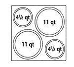 Nemco 67410 Adapter Plate w/ (2)4.13-qt & (2)11-qt Inset Holes For Model 6060A