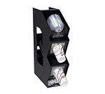 Nemco 88400-CDA Countertop Cup Dispenser w/ Angled Rack Style, 2-Tubes & Lid Dispenser, Plastic