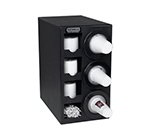 Nemco 88400-CDH Countertop Cup Dispenser w/ 3-Tubes, 2-Lid Dispenser, Straw Compartments, Plastic