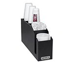 Nemco 88400-CDV Countertop Cup Dispenser Organizer w/ 3-Vertical Stacking, 2-Lid Straw Compartments