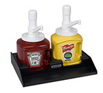 Nemco 88500-CO2 Ketchup Mustard Condiment Organizer w/ 2-Sections, Black