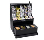 Nemco 88500-CO5 Hot Dog Condiment Organizer w/ Fresh Tray, 5-Upper & 4-Tray Compartments, Black
