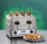 Waring WCT815B Heavy Duty Toaster, 4-Combination Slots, Brushed Chrome Steel