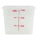 Cambro 6SFSPP190 Camsquare Food Container - 6 qt. - Translucent