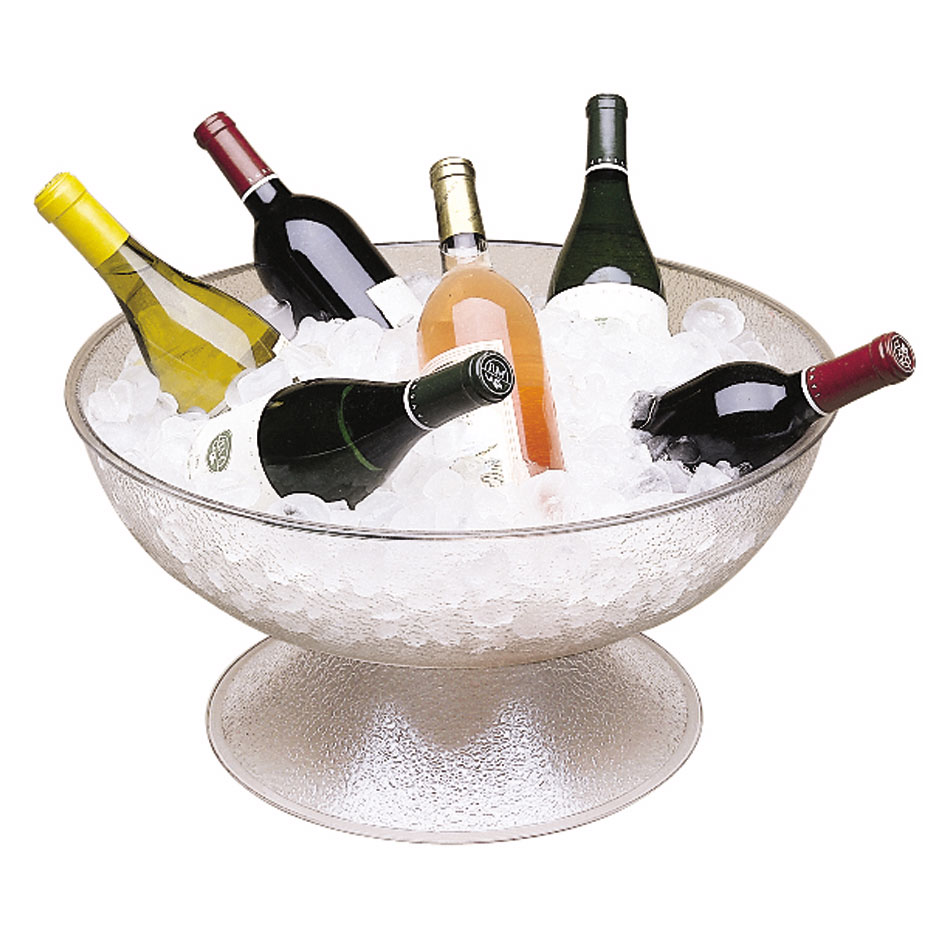 Cambro PPB23 Camwear Pedestal Punch Bowl, Pebbled, 23 in Dia., 40.0 Qt., Polycarbonate
