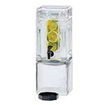 Cal-Mil 1112-3AINF 3-Gallon Square Acrylic Beverage Dispenser w/ Infusion Chamber