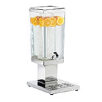 Cal-Mil 1282-3A 3-Gallon Square Acrylic Beverage Dispenser w/ Stainless Base