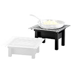 Cal-Mil 1409-12-13 Modern Style Square Chafer Alternative, 12 x 12 x 7.5-in H, Black