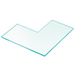 Cal-Mil 1431-16 16-in Acrylic Riser Shelf w/ Right Angle