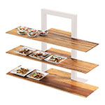 Cal-Mil 1449-68 Crushed Bamboo Frame Riser Shelf For 1464 & 1467, 32 x 11.5-in D