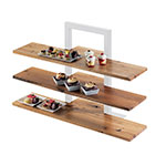 Cal-Mil 1449-99 Reclaimed Wood Frame Riser Shelf For 1464 & 1467, 32 x 11.5-in D