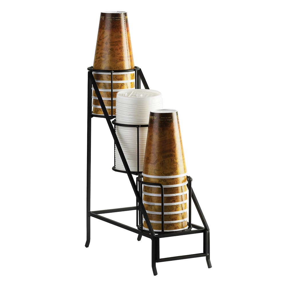 Cal-Mil 1452 Cup & Lid Display For 4-in Diameter Cups, Black Recycled Wire