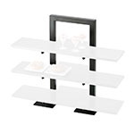 Cal-Mil 1464-13 1-Piece Frame Riser w/ 3-Tiers, 18 x 11 x 25-in High, Black