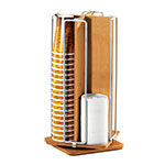 Cal-Mil 1468 Revolving Bamboo Cup & Lid Organizer For 4-in Diameter Lids