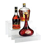 Cal-Mil 1491-67 3-Step Bottle Display, 12 x 13 x 6.75-in High, Crystal Ice Acrylic