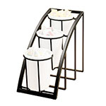 Cal-Mil 1746-3-13 3-Tier Mission Style Frame For Crock & Cylinder, 10.75-in H, Black