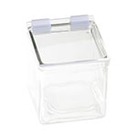 Cal-Mil 1811 Solid Lids w/ Soft hinge, For 4 x 4-in Glass Jars