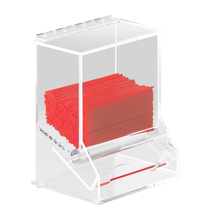 Cal-Mil 296 6.5-in Stir-Stick Milk Straw Dispenser, Clear Acrylic