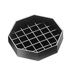 Cal-Mil 308-4-13 4-in Octagon Drip Tray, Black