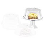 Cal-Mil 312-15 15-in Round Colonial Cover w/ Flat Top, Clear Acrylic