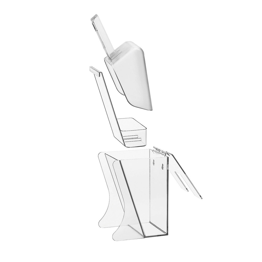 Cal-Mil 356 Wall Mount Scoop Holder w/ 32-oz Scoop & Drip Tray