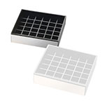 Cal-Mil 392-10 4-in Square Drip Tray, Black w/ Silver Trim