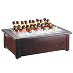 Cal-Mil 412-12-52 Ice Housing w/ Food Pan, 12 x 2, Dark Wood