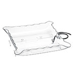 Cal-Mil 985-12 24-in Square Ice Display Tray w/ Brackets & Drain Kit, Clear