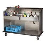 Supreme Metal AMS-5B Ambassador Series Portable Bar, 60 in Long, Open Storage