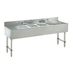 Supreme Metal CRB-74C Bar Sink, 7', 4 Compartments, Challenger Series