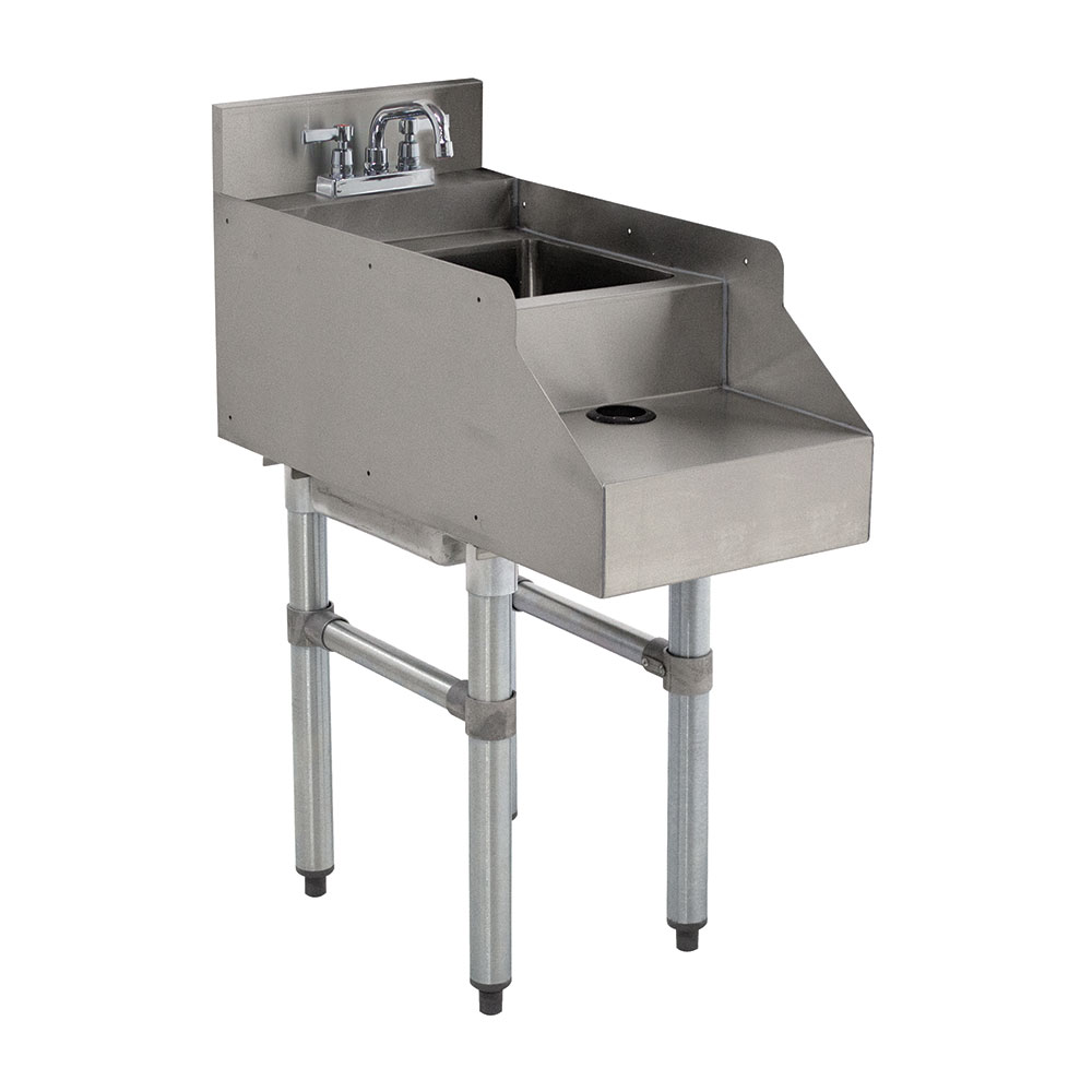 Supreme Metal CRRS12 12-in Underbar Blender Recess Station w/ Dump Sink & Faucet