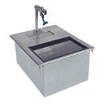 Supreme Metal D24WSIBL2 50-lb Insulated Drop-In Ice & Water Unit w/ 1-in Drain, Drip Pan