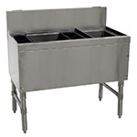 Supreme Metal PRC-24-48L-10 48-in Ice Chest w/ Right Storage Rack, 108/32-lb Ice, Stainless
