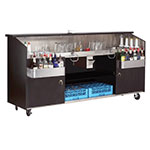 Supreme Metal R-8-B Regency Series Portable Bar, 96 in Long