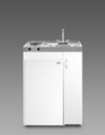 Summit Refrigeration C301 30-in Kitchen Unit, Refrigerator/Freezer, Sink, 2 Burner Cooktop