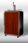 Summit Refrigeration SBC4907FR Beer Dispenser w/ Tap, Holds 1-Keg, Black/Custom Door