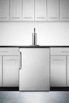 Summit Refrigeration SBC490BISSTB Beer Dispenser, Black Cab, SS Door, Leather-Like Top, 23 3/4 in, 1 Keg