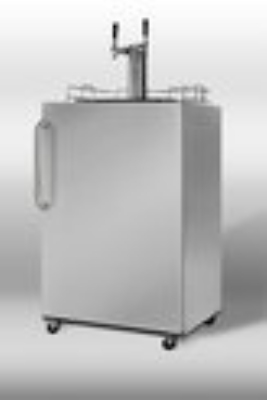 Summit Refrigeration SBC490OSTWIN Beer Dispenser, Outdoor or Indoor, SS, CO2 Tank & Reg, 2 Mini Keg