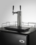 Summit Refrigeration SBC490TWIN Beer Dispenser, Black, CO2 Tank & Reg, 23 3/4in, 2 Mini Keg