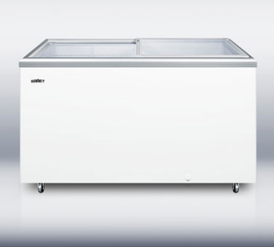 Summit Refrigeration SCF1694 Chest Freezer, Manual Defrost, Flat Top, Tempered Glass, White, 15.5-cu ft