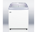 Summit Refrigeration SCF695S Chest Freezer, Manual Defrost, Angled Top, Tempered Glass, White, 5.8-cu ft