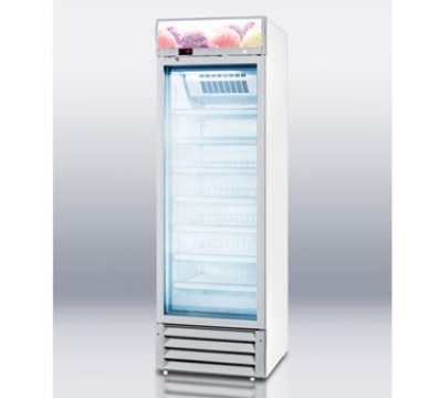 Summit Refrigeration SCFU1375 Display Freezer w/ Self Closing Glass Door, 11.2-cu ft, White