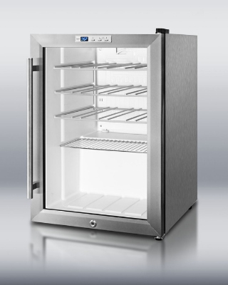 Summit Refrigeration SCR312LCSSWC Front-Lock Countertop Wine Cellar, Automatic Defrost, Stainless Steel