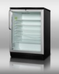 Summit Refrigeration SCR600BLTB Beverage Merchandiser w/ Lock & Handle, Black, 5.5-cu ft