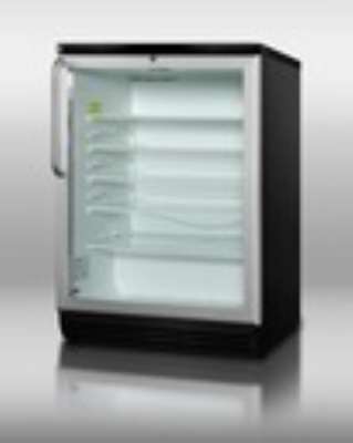 Summit Refrigeration SCR600BLTB Beverage Merchandiser w/ Lock & Handle, Black, 5.5-cu ft