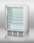 Summit Refrigeration SCR600LSH Beverage Merchandiser, Lock, Stainless Handle, White, 5.5-cu ft