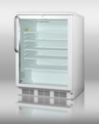 Summit Refrigeration SCR600LTB Beverage Merchandiser, Lock, Handle, White, 5.5-cu ft