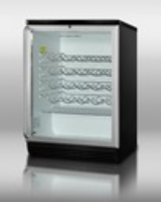 Summit Refrigeration SWC6GBLSH Wine Cellar, Black Cab, Glass Door, Front Lock, SS Handle, 52 Bottle